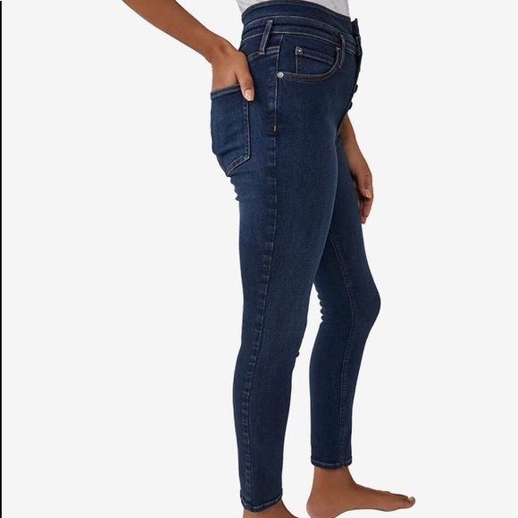 FREE PEOPLE Dark Wash Denim Skinny Jeans - Picture 2 of 8